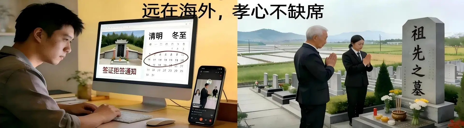 跨越山海・华人华侨远程祭祖服务 代祭祈福，思念不隔